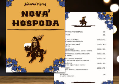 Nová hospoda menu